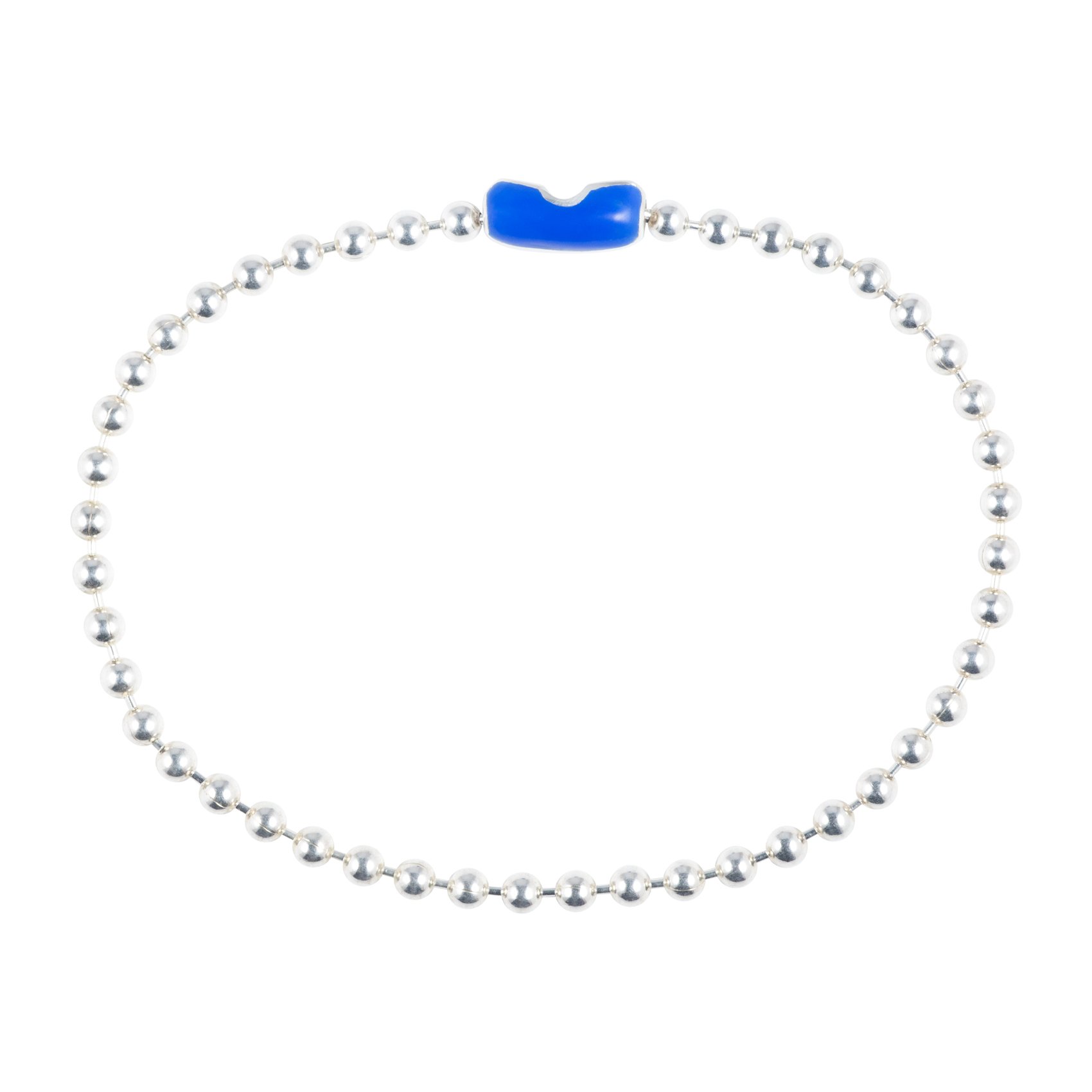 Silver ball chain bracelet with color enamel clasp — JASON Le COMPTE